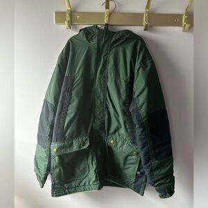 Lands’ End Green Hooded Fleece Line Jacket Size 14-16